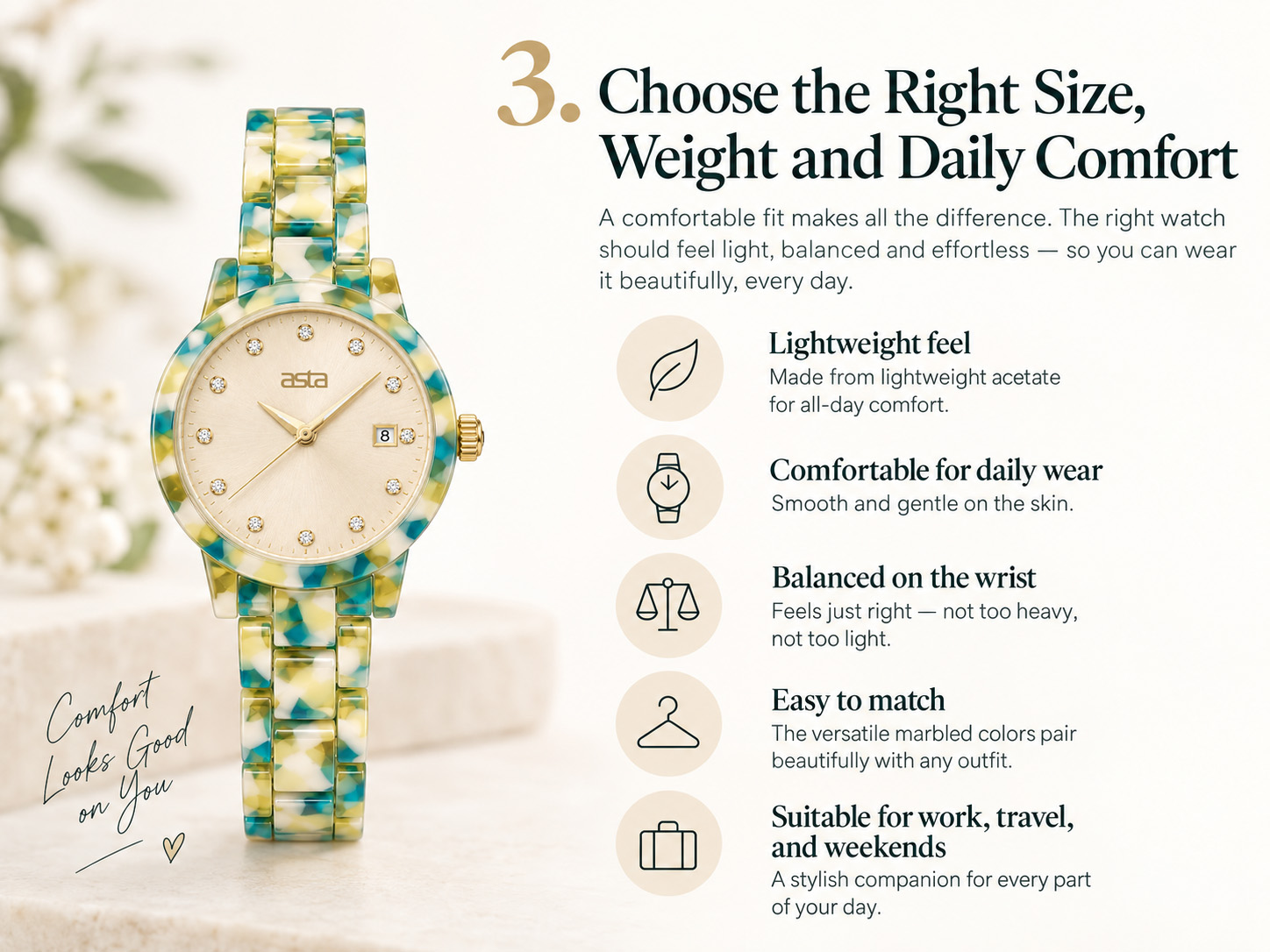 how to choose the right watch size weight and comfort for women's everyday wear