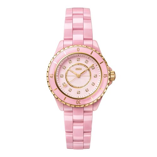 asta-Women Acetate Japan Quartz Watch Cherry Blossom Marble 0103-Acetate Strap
