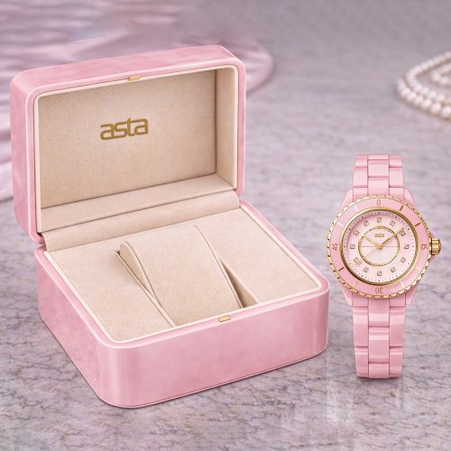 asta-Women Acetate Japan Quartz Watch Cherry Blossom Marble 0103-Acetate Strap