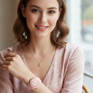 asta-Women Acetate Japan Quartz Watch Cherry Blossom Marble 0103-Acetate Strap