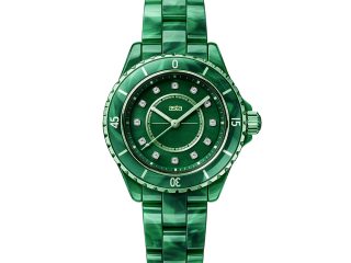 asta-Women Acetate Japan Quartz Watch Deep Moss Swirl 0104-Acetate Strap