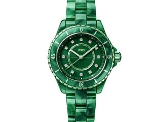 asta-Women Acetate Japan Quartz Watch Deep Moss Swirl 0104-Acetate Strap