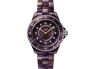asta-Women Acetate Japan Quartz Watch Amethyst Aurora Swirl 0105-Acetate Strap