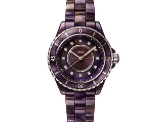 asta-Women Acetate Japan Quartz Watch Amethyst Aurora Swirl 0105-Acetate Strap