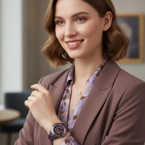 asta-Women Acetate Japan Quartz Watch Amethyst Aurora Swirl 0105-Acetate Strap
