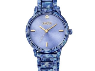 asta-Women Acetate Japan Quartz Watch Misty Blue Phantom 0203-Acetate Strap