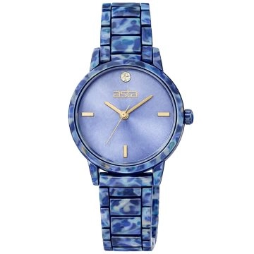 asta-Women Acetate Japan Quartz Watch Misty Blue Phantom 0203-Acetate Strap