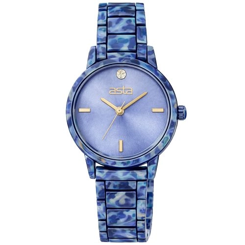 asta-Women Acetate Japan Quartz Watch Misty Blue Phantom 0203-Acetate Strap