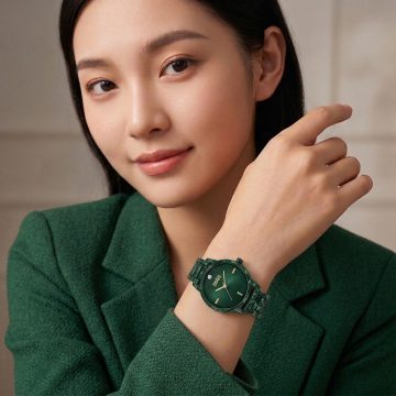 asta-Women Acetate Japan Quartz Watch Malachite Ink Swirl 0204-Acetate Strap