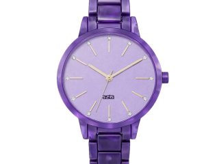 asta-Women Acetate Japan Quartz Watch Enchanted Violet Swirl 0501-Acetate Strap