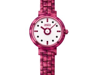 asta-Women Acetate Japan Quartz Watch Crimson Mist Swirl 0701-Acetate Strap