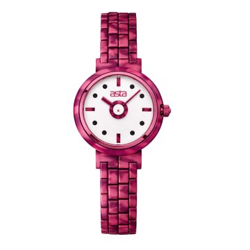 asta-Women Acetate Japan Quartz Watch Crimson Mist Swirl 0701-Acetate Strap
