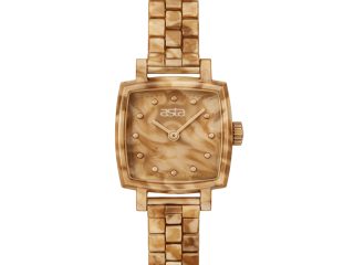 asta-Women Acetate Japan Quartz Watch Light Amber Marble 0801-Acetate Strap