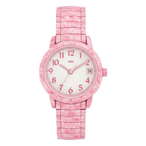 asta-Women Acetate Japan Quartz Watch Strawberry Phantom Swirl 1101-Acetate Strap