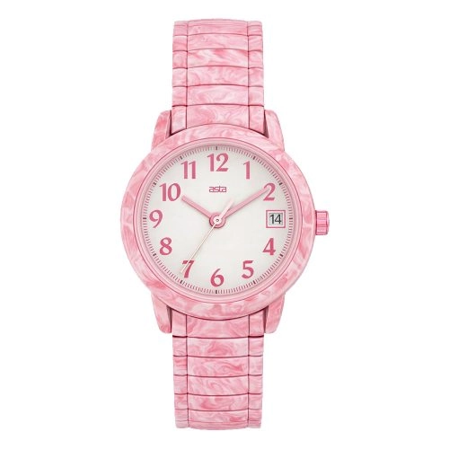 asta-Women Acetate Japan Quartz Watch Strawberry Phantom Swirl 1101-Acetate Strap