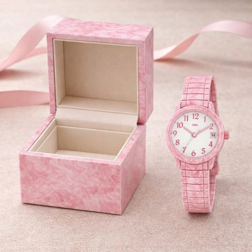 asta-Women Acetate Japan Quartz Watch Strawberry Phantom Swirl 1101-Acetate Strap