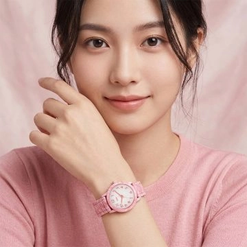 asta-Women Acetate Japan Quartz Watch Dusk Rose Mist 1201-Acetate Strap