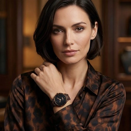 asta-Women Acetate Japan Quartz Watch Midnight Caramel Marble 1301-Acetate Strap