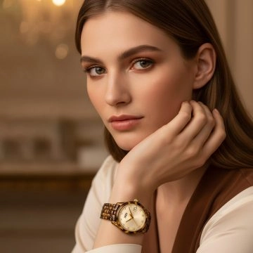 asta-Women Acetate Japan Quartz Watch Golden Tortoise Radiance 1501-Acetate Strap