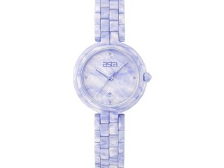asta-Women Acetate Japan Quartz Watch Lavender Phantom Swirl 1801-Acetate Strap