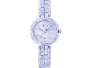 asta-Women Acetate Japan Quartz Watch Lavender Phantom Swirl 1801-Acetate Strap