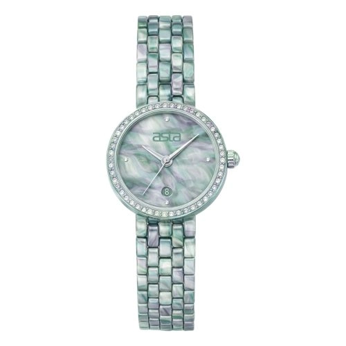 asta-Women Acetate Japan Quartz Watch Aurora Green 1901-Acetate Strap