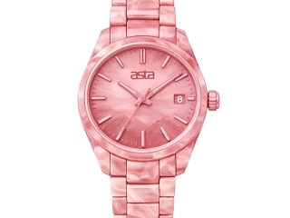 asta-Women Acetate Japan Quartz Watch Pink Mountain Phantom 2001-Acetate Strap