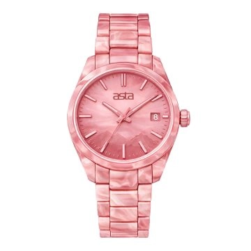 asta-Women Acetate Japan Quartz Watch Pink Mountain Phantom 2001-Acetate Strap