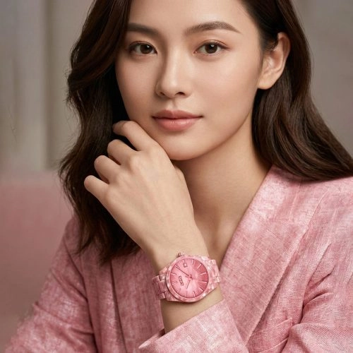 asta-Women Acetate Japan Quartz Watch Pink Mountain Phantom 2001-Acetate Strap