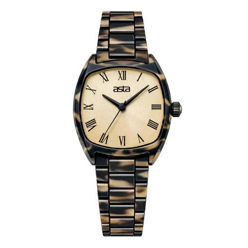 asta-Women Acetate Japan Quartz Watch Deep Amber 2101-Acetate Strap