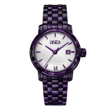 asta-Women Acetate Japan Quartz Watch Grape Purple 2201-Acetate Strap