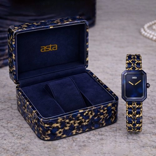 asta-Women Acetate Japan Quartz Watch Midnight Blue 2301-Acetate Strap