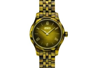 asta-Women Acetate Japan Quartz Watch Olive Tortoise 2401-Acetate Strap