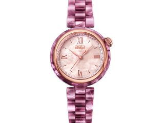 asta-Women Acetate Japan Quartz Watch Berry Marble 2601-Acetate Strap