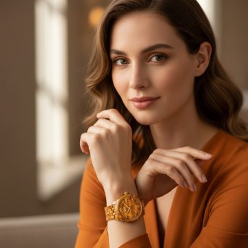 asta-Women Acetate Japan Quartz Watch Honey Amber 2701-Acetate Strap