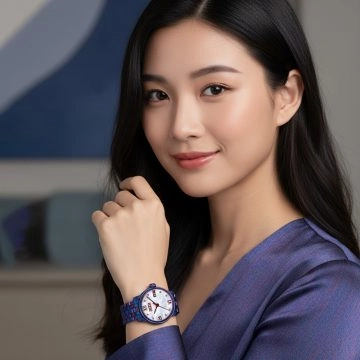 asta-Women Acetate Japan Quartz Watch Iridescent Galaxy 2801-Acetate Strap
