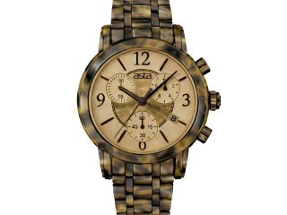 asta-Women Acetate Japan Quartz Watch Military Tortoise 2901-Acetate Strap