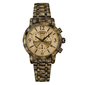 asta-Women Acetate Japan Quartz Watch Military Tortoise 2901-Acetate Strap