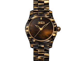 asta-Women Acetate Japan Quartz Watch Tiger Stripe 3001-Acetate Strap
