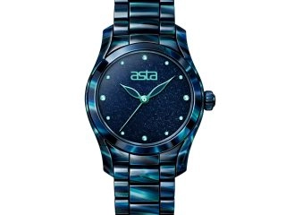 asta-Women Acetate Japan Quartz Watch Starry Night Blue 3201-Acetate Strap