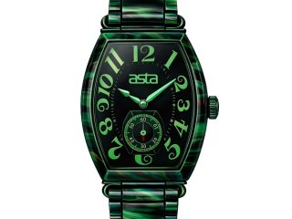 asta-Women Acetate Japan Quartz Watch Forest Peacock 3301-Acetate Strap