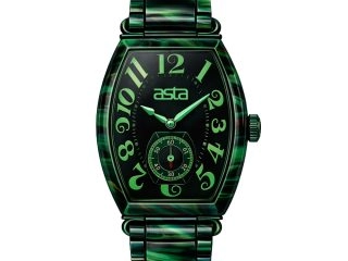 asta-Women Acetate Japan Quartz Watch Forest Peacock 3301-Acetate Strap