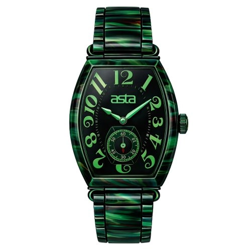 asta-Women Acetate Japan Quartz Watch Forest Peacock 3301-Acetate Strap