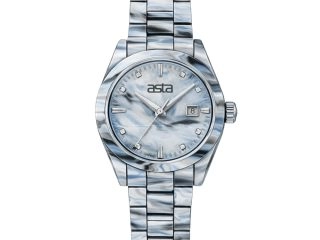 asta-Women Acetate Japan Quartz Watch Glacial Grey 3501-Acetate Strap