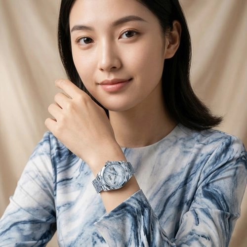 asta-Women Acetate Japan Quartz Watch Glacial Grey 3501-Acetate Strap