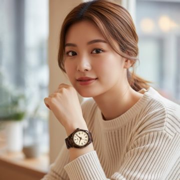 asta-Women Acetate Japan Quartz Watch Dark Chocolate Tortoise 3801-Acetate Strap