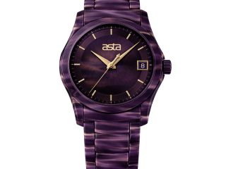asta-Women Acetate Japan Quartz Watch Velvet Purple Swirl 4301-Acetate Strap