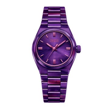 asta-Women Acetate Japan Quartz Watch Aurora Purple 4401-Acetate Strap