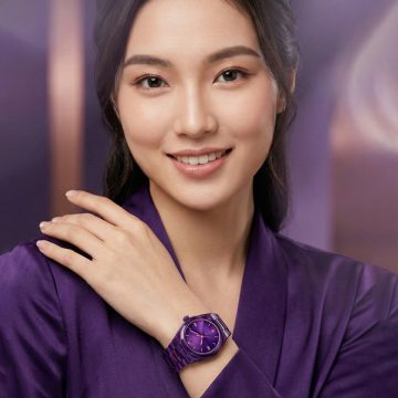 asta-Women Acetate Japan Quartz Watch Aurora Purple 4401-Acetate Strap