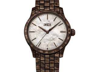 asta-Women Acetate Japan Quartz Watch Espresso Tortoise 4501-Acetate Strap